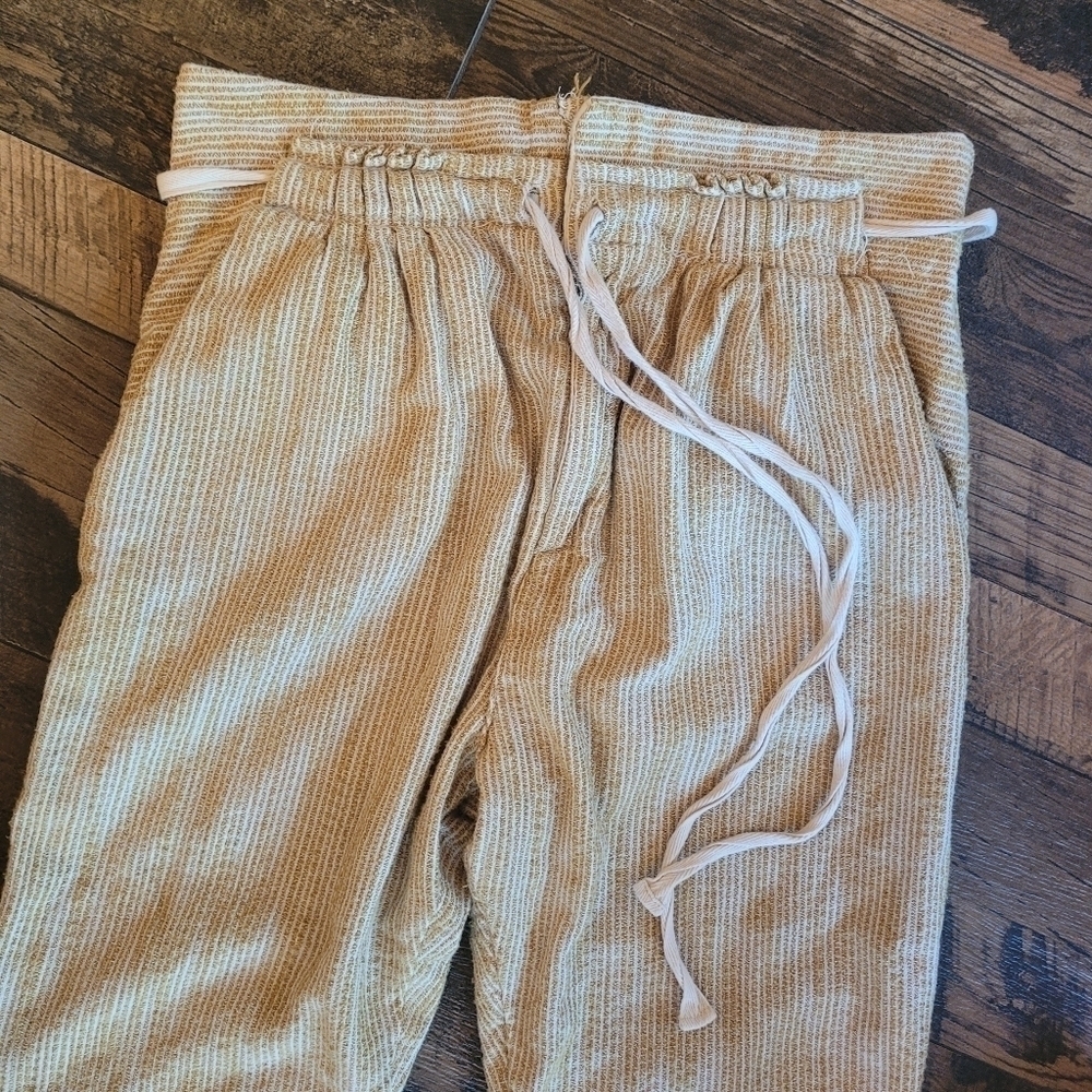 Free People Light at Sunrise Women's Cotton Striped Pants Size 8 - Picture 7 of 10
